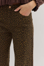 Load image into Gallery viewer, NEWEST ARRIVAL Brown Animal Print Crop Jeans
