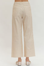 Load image into Gallery viewer, LAST PAIR Tan Striped Wide Leg Jeans

