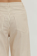 Load image into Gallery viewer, LAST PAIR Tan Striped Wide Leg Jeans
