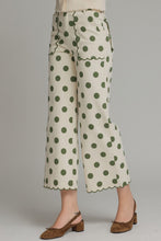 Load image into Gallery viewer, NEWEST ARRIVAL Ecru Olive Polka Dot Pants
