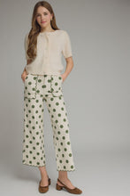 Load image into Gallery viewer, NEWEST ARRIVAL Ecru Olive Polka Dot Pants
