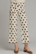 Load image into Gallery viewer, NEWEST ARRIVAL Ecru Brown Polka Dot Pants
