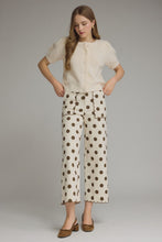 Load image into Gallery viewer, NEWEST ARRIVAL Ecru Brown Polka Dot Pants

