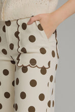 Load image into Gallery viewer, NEWEST ARRIVAL Ecru Brown Polka Dot Pants

