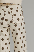 Load image into Gallery viewer, NEWEST ARRIVAL Ecru Brown Polka Dot Pants

