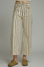 Load image into Gallery viewer, NEWEST ARRIVAL Olive Striped Ankle Length Jeans
