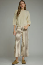 Load image into Gallery viewer, NEWEST ARRIVAL Brown Striped Ankle Length Jeans
