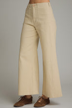 Load image into Gallery viewer, NEWEST ARRIVAL Cream Wide Leg Crop Jeans
