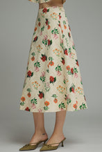 Load image into Gallery viewer, NEWEST ARRIVAL Cream Triangle Print Floral Midi Skirt Set
