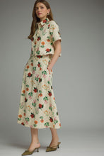 Load image into Gallery viewer, NEWEST ARRIVAL Cream Triangle Print Floral Midi Skirt Set
