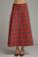 Load image into Gallery viewer, NEWEST ARRIVAL Red Christmas Plaid Maxi Skirt Set

