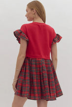 Load image into Gallery viewer, Red Plaid Bow Dress
