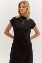 Load image into Gallery viewer, LAST ONE Black Mock Midi Dress
