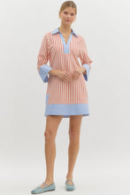 Load image into Gallery viewer, NEWEST ARRIVAL Red Striped Chambray Dress
