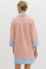Load image into Gallery viewer, NEWEST ARRIVAL Red Striped Chambray Dress
