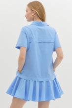 Load image into Gallery viewer, Baby Blue Pullover Twofer Shirt Dress
