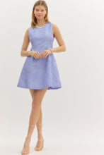 Load image into Gallery viewer, Bluish Purple Jacquard Dress
