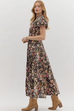 Load image into Gallery viewer, NEWEST ARRIVAL Brown Floral Maxi Dress
