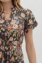 Load image into Gallery viewer, NEWEST ARRIVAL Brown Floral Maxi Dress
