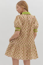Load image into Gallery viewer, NEWEST ARRIVAL Burgundy Floral Print Ruffle Hem Dress
