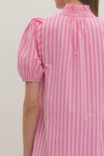 Load image into Gallery viewer, NEWEST ARRIVAL Pink Striped Button Down Midi Dress
