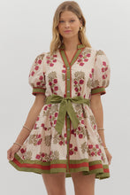 Load image into Gallery viewer, NEWEST ARRIVAL Fall Floral Ruffle Hem Dress
