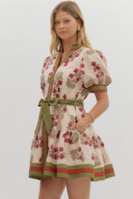 Load image into Gallery viewer, NEWEST ARRIVAL Fall Floral Ruffle Hem Dress
