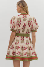 Load image into Gallery viewer, NEWEST ARRIVAL Fall Floral Ruffle Hem Dress

