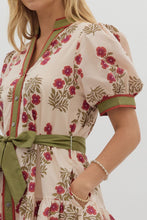 Load image into Gallery viewer, NEWEST ARRIVAL Fall Floral Ruffle Hem Dress
