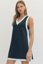 Load image into Gallery viewer, NEWEST ARRIVAL Black/White Trim Jersey Lounge Dress
