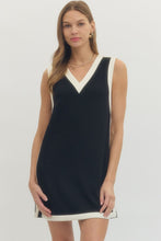 Load image into Gallery viewer, NEWEST ARRIVAL Black/White Trim Jersey Lounge Dress
