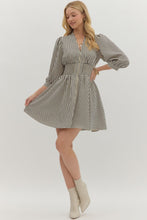 Load image into Gallery viewer, NEWEST ARRIVAL Black Striped Zipper Front Dress

