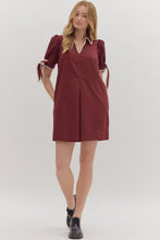 Load image into Gallery viewer, NEWEST ARRIVAL Crimson Red Sleeve Tie Dress
