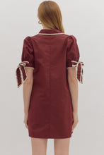 Load image into Gallery viewer, NEWEST ARRIVAL Crimson Red Sleeve Tie Dress
