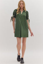 Load image into Gallery viewer, NEWEST ARRIVAL Olive Green Sleeve Tie Dress
