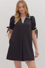 Load image into Gallery viewer, NEWEST ARRIVAL Black Sleeve Tie Dress
