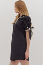 Load image into Gallery viewer, NEWEST ARRIVAL Black Sleeve Tie Dress
