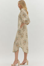 Load image into Gallery viewer, NEWEST ARRIVAL Ecru Floral Midi Dress
