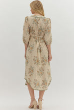Load image into Gallery viewer, NEWEST ARRIVAL Ecru Floral Midi Dress
