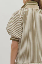 Load image into Gallery viewer, NEWEST ARRIVAL Olive/Ivory Striped Accent Collar Dress
