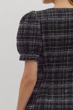 Load image into Gallery viewer, NEWEST ARRIVAL ONLINE ONLY Red/Black Tweed Plaid Zipper Front Dress
