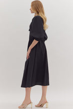Load image into Gallery viewer, NEWEST ARRIVAL Black or Brown Zipper Front Midi Dress
