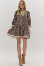 Load image into Gallery viewer, NEWEST ARRIVAL Brown Ruffle Animal Print Dress
