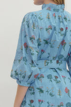 Load image into Gallery viewer, NEWEST ARRIVAL Chambray Blue Floral Midi Dress

