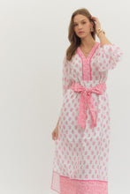 Load image into Gallery viewer, NEWEST ARRIVAL White Pink Floral Midi Dress
