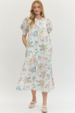 Load image into Gallery viewer, NEWEST ARRIVAL Off White Spring Floral Midi Dress
