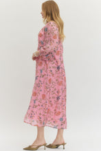 Load image into Gallery viewer, NEWEST ARRIVAL Pink Floral Midi Dress
