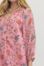 Load image into Gallery viewer, NEWEST ARRIVAL Pink Floral Midi Dress
