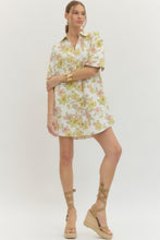 Load image into Gallery viewer, NEWEST ARRIVAL Pink/Yellow Floral Denim Dress
