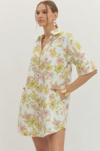 Load image into Gallery viewer, NEWEST ARRIVAL Pink/Yellow Floral Denim Dress
